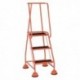Red 3 Tread Metal Rubber Steps 125kg Max