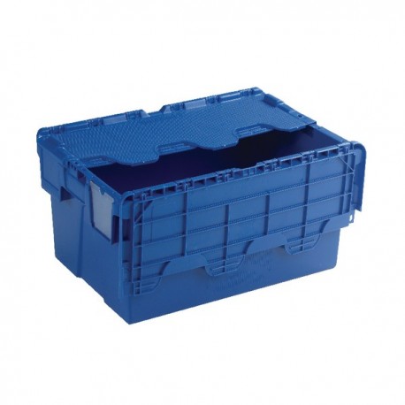 Attached Lid 54L Blue Container 375815