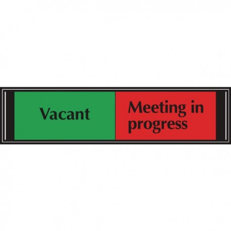 Vacant/Meeting Self Adh 225x52mm Sign