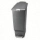 Grey Slim Plastic Pedal Bin 40L