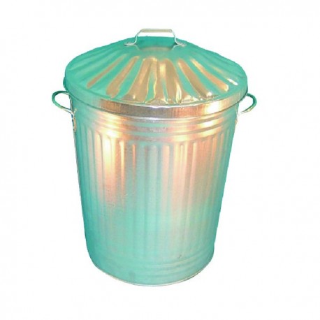 Galvanised Dustbin With Lid 90L 344197