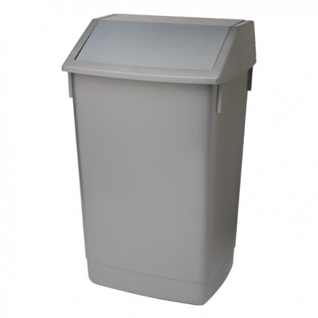 Addis Metallic Grey 60 Ltr Fliptop Bin