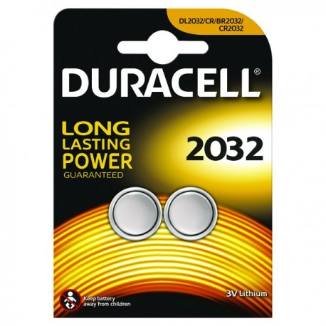 Duracell 3V DL2032 Battery Lithium Pk2