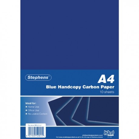 Stephens Blue Hand Carbon Paper Pk100