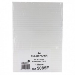 Silvine Ruled Fly Paper 500 Sheet A4