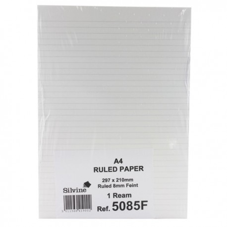 Silvine Ruled Fly Paper 500 Sheet A4