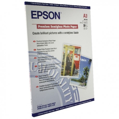 Epson Prem Semi-Gloss A3 Photo Ppr Pk20