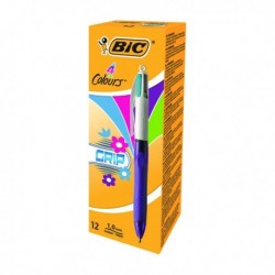 Bic 4 Colours Fashion Grip Pens Pk12