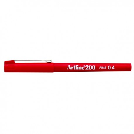 Artline 200 Fineliner Pen Red Pk12