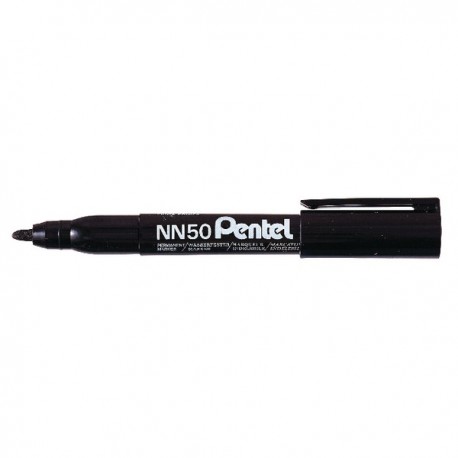 Pentel NN50 Bullet Marker Black Pk12