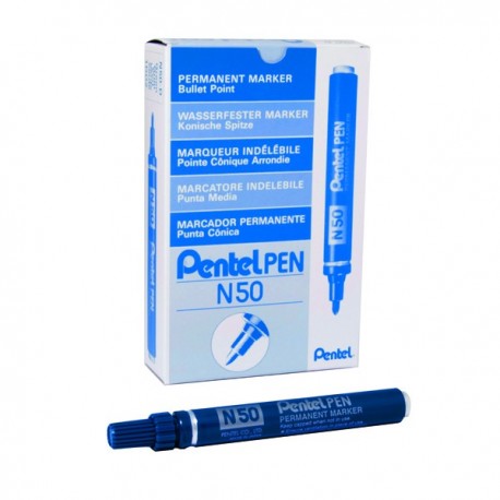 Pentel N50 Bullet Marker Blue Pk12