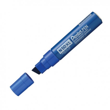 Pentel N50XL Marker Chisel Tip Blue Pk12