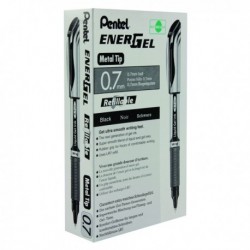 Pentel EnerGel Xm Pen Med Black Pk12