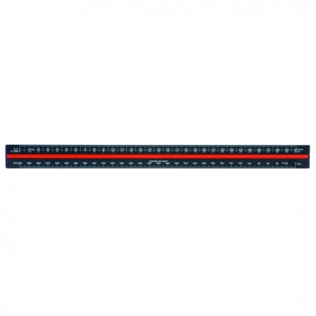 Linex Tri Scale Ruler 30cm Aluminium