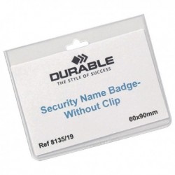 Durable Security Badge 60x90mm Pk20