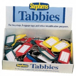 Stephens Assorted Tabbies Keyrings Pk50