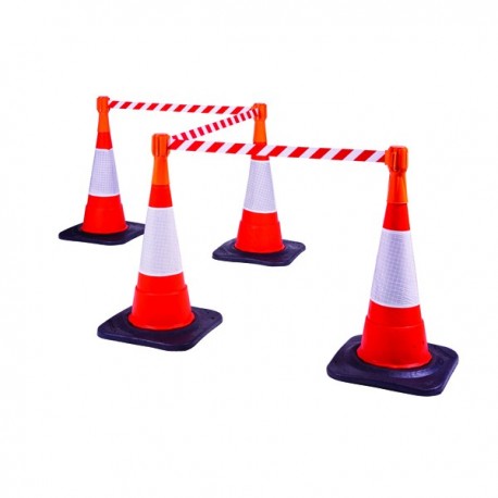 Orange Traffic Cone Retractable Web Belt