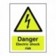A5 PVC Danger Electric Shock Risk Sign
