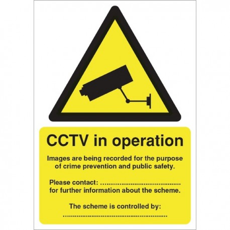 Warning Sign A5 Data Prot Compliant CCTV