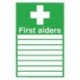 First Aiders 300x200mm PVC Sign