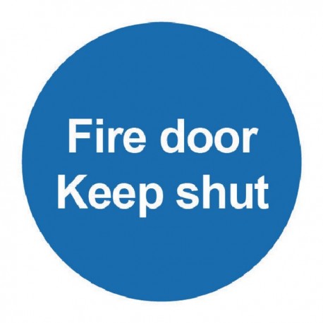 Fire Door Keep Shut 100x100mm PVC Sign