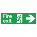 Fire Exit Man Arrow Right 150x450mm Sign