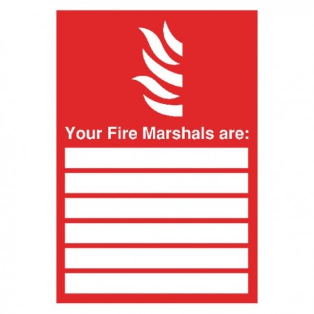 Your Fire Marshals A4 PVC Sign
