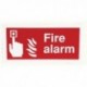 Fire Alarm 100x200mm Self-Adh Sign