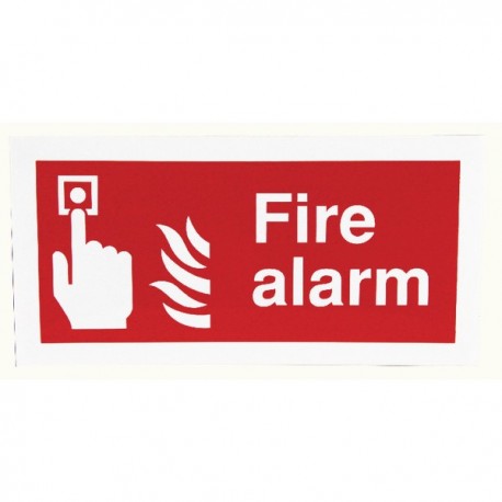 Fire Alarm 100x200mm Self-Adh Sign