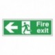 Fire Exit Lft Arrow Self-Adh Sign