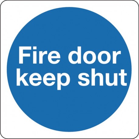 Fire Door Keep Shut 100mm Self-Adh Sign