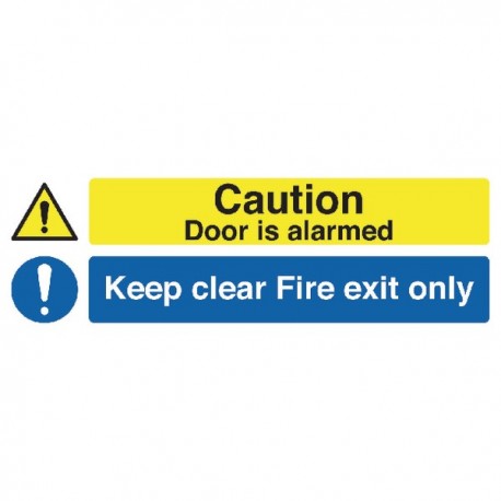 Door Alarmed/Fire Exit Sign