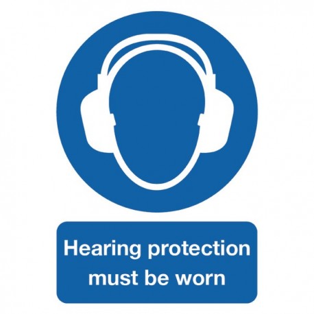 Ear Protection Must be Worn A4 PVC Sign