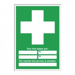 First Aid 60x45cm PVC Sign