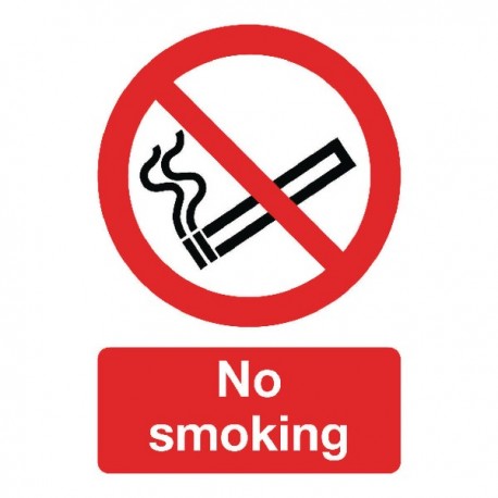 Safety Sign No Smoking A5 Self-Adhesive