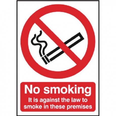 Safety Sign 210x148mm No Smoking Slf-Adh