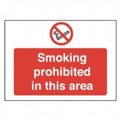 Smoking Prohibited 450x600mm PVC Sign
