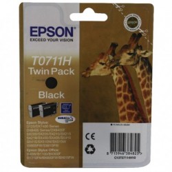 Epson T0711H Black Cartridge Twin Pack