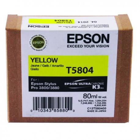 Epson T5804 Yellow Inkjet Cartridge