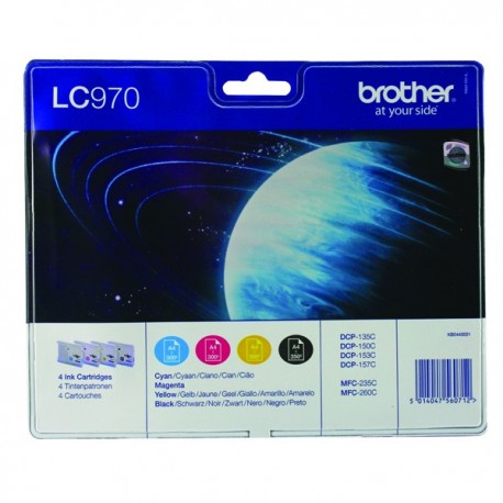 Brother LC970 B/C/M/Y Ink Value Pack