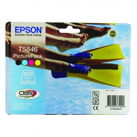 Epson T5846 Bk/C/M/Y Inks/Photo Paper