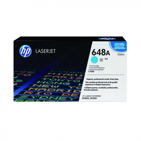 HP 648A Cyan LaserJet Toner CE261A