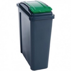 VFM Green Recycling Bin With Lid 25L