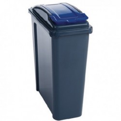 VFM Blue Recycling Bin With Lid 25 Litre