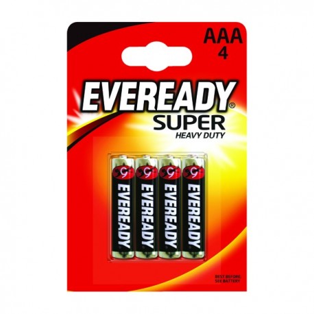 Eveready Super H/Duty AAA Batteries Pk4