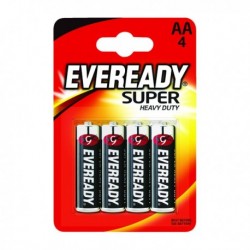 Eveready Super H/Duty AA Batteries Pk4