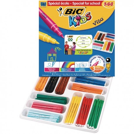 Bic Visa Colouring Pens Class Pack Pk144