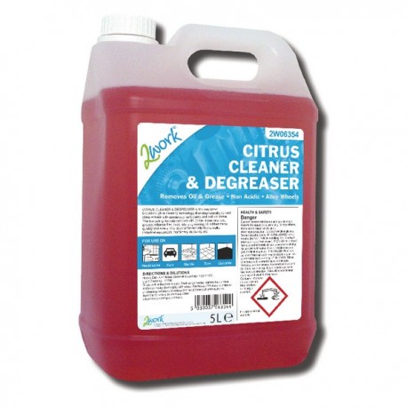 2Work Citrus Cleaner and Degreaser 5Ltr