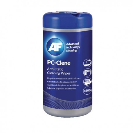 AF PC-Clene Anti-Static Wipes Tub Pk100