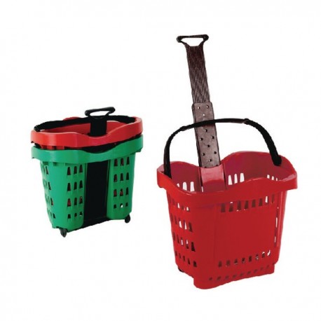 Giant Red Shop Basket Trolley SBY20753